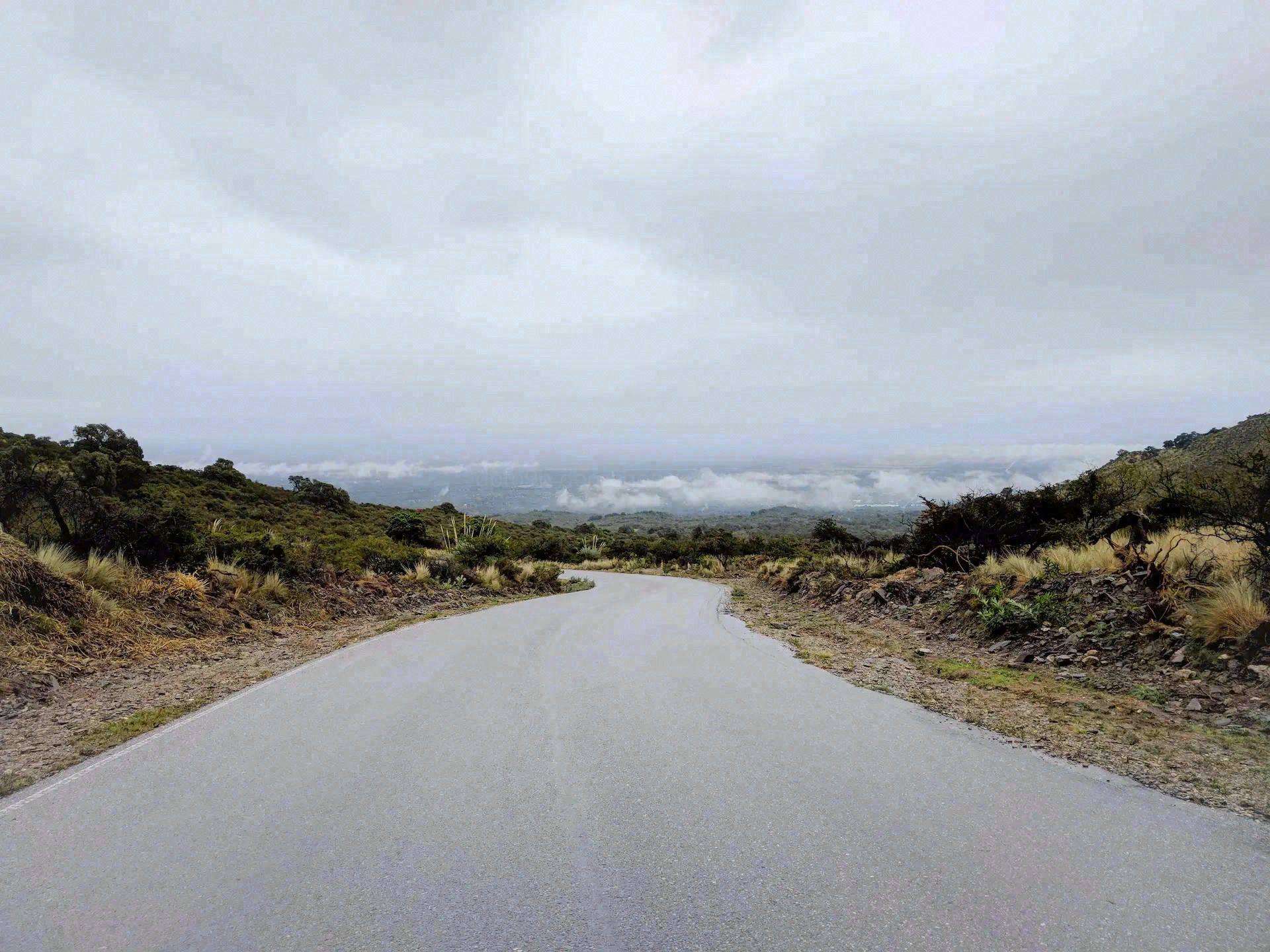 Camino hacia las sierras en la zona de Rincón del Este y la Reserva Florofaunística en Villa de Merlo, San Luis.